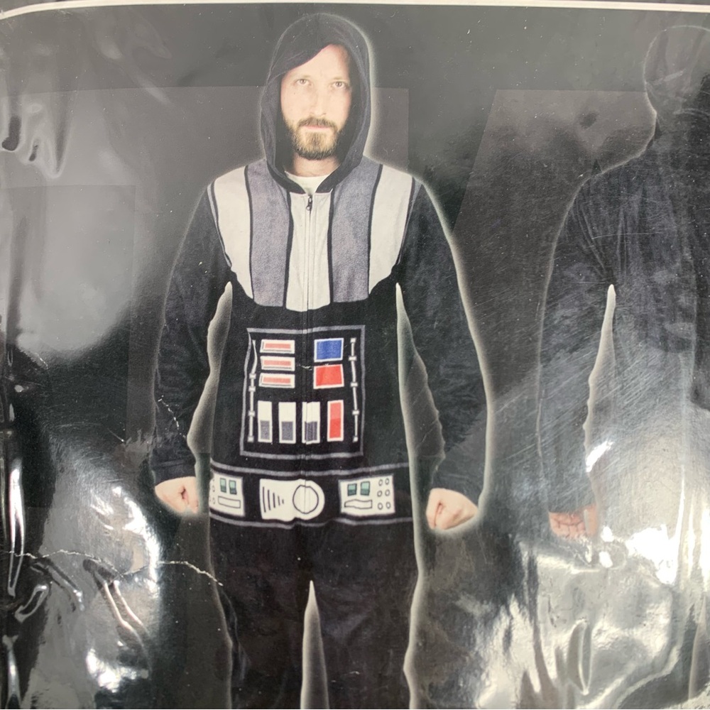 Star Wars Disney Darth Vader Adult One Piece Halloween Costume S/M Lucas Films